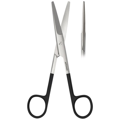 Ножницы хирургические диссекционные Mayo-Stille (Майо Стиля) Super Cut тупоконечные, прямые, 150 мм, Apexmed