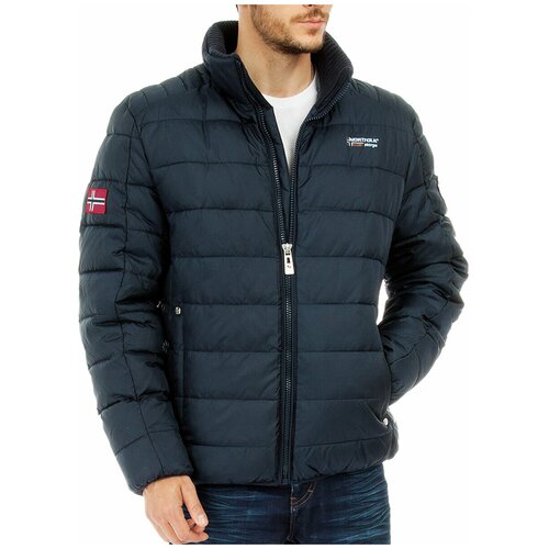 NortFolk Куртка мужская зимняя пуховик с капюшоном темно-синий 70
