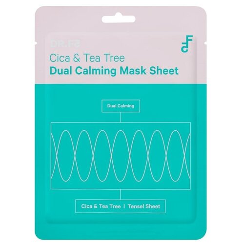 DR. F5 Маска успокаивающая с центеллой и чайным деревом — Cica tea tree dual calming mask sheet, 23мл