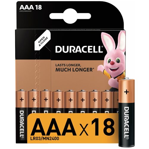 Батарейки комплект 18 шт, DURACELL Basic, AAA (LR03, 24А), алкалиновые, мизинчиковые, блистер, 81483686 В наборе: 1компл. пуль дистанционного управления консоли ps3 hys 3042