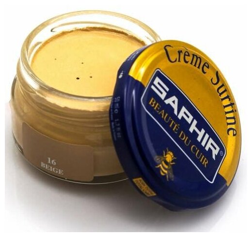 Крем для обуви Saphir Creme Surfine бежевый 50 мл