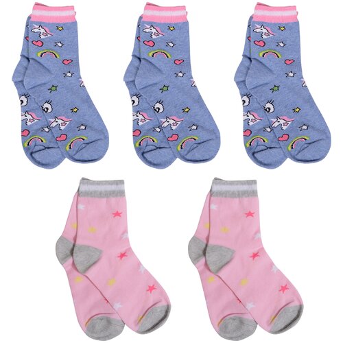 фото Комплект из 5 пар детских носков rusocks (орудьевский трикотаж) микс 10, размер 18-20