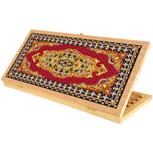 Нарды + Шашки Аравия Красные средние (Россия, дерево, 50 см), Partida