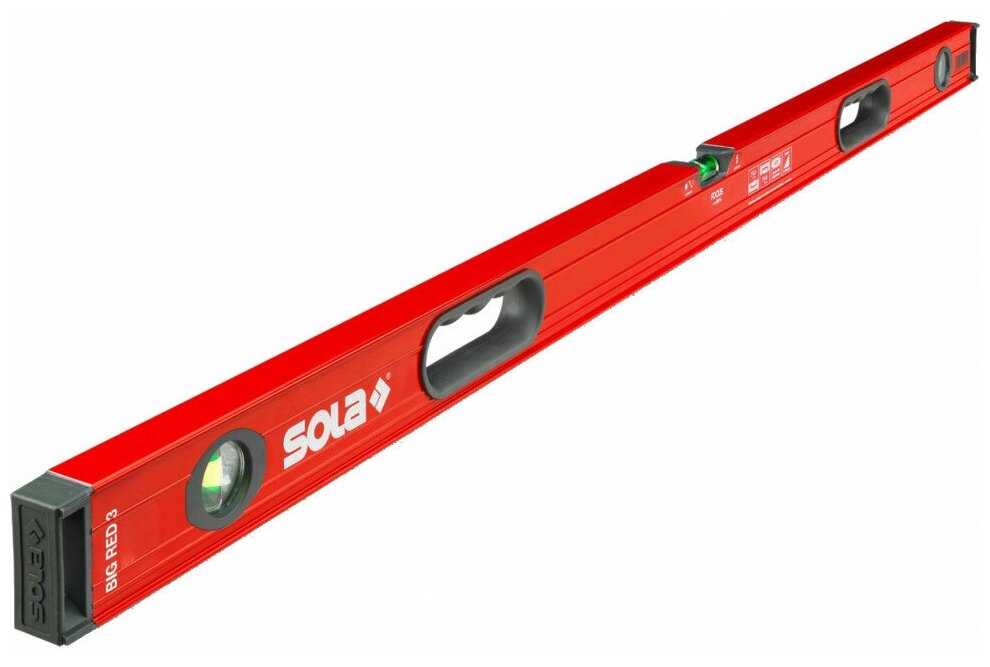 Уровень Sola BIG RED 3 120, L=120 см, 3 глазка, точн. 0,3 мм/м 01219401