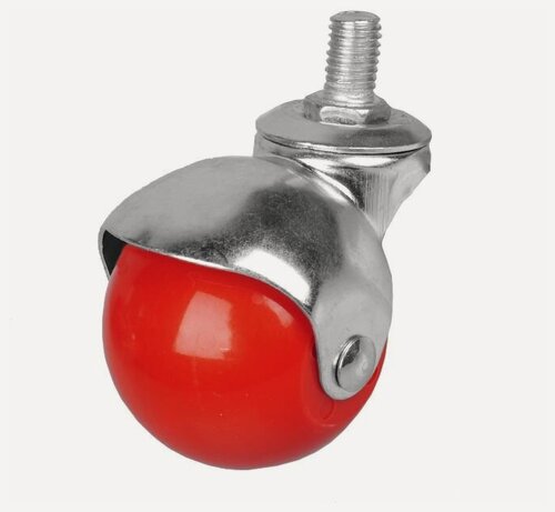 Изображение товара Колесо мебельное поворотное 50мм с болтом М10, поворотное . подшипн, круглое (SANBERG)