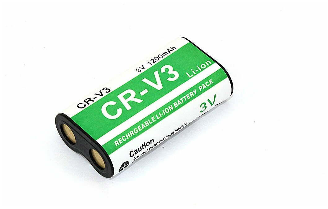 Аккумулятор (АКБ, аккумуляторная батарея) CR-V3 для фотоаппарата Casio, Konica Minolta, Nikon, Olympus, Pentax, Samsung, 3В, 1200мАч, Li-ion