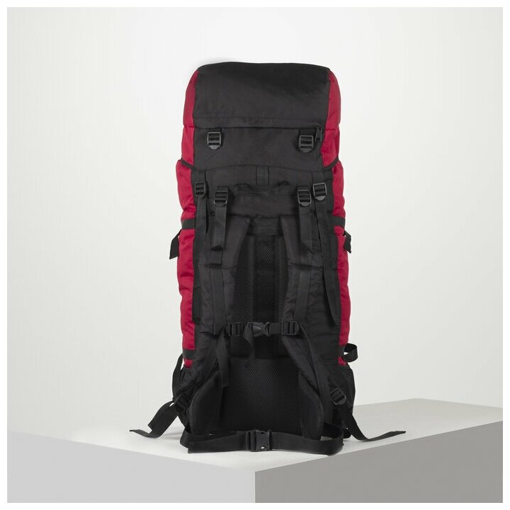 Рюкзак туристический, 100 л, отдел на шнурке, наружный карман, 2 боковые сетки, цвет чёрный Taif 509 . - фотография № 2
