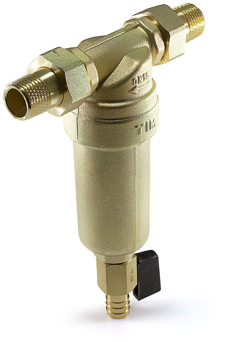 Фильтр механической очистки Tim JH-1003 муфтовый (НР/НР) латунь со сливом