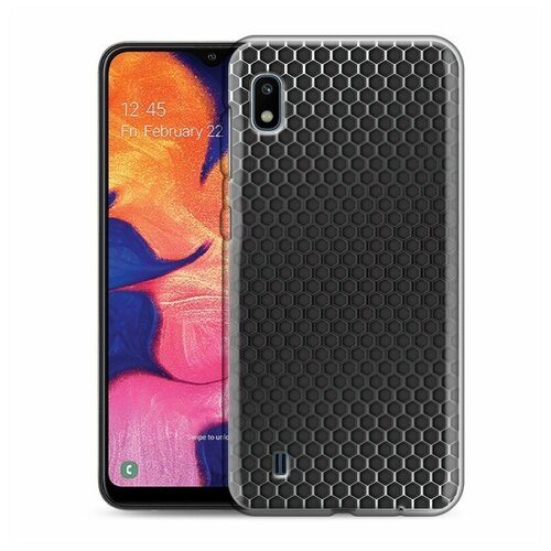 Дизайнерский силиконовый чехол для Samsung Galaxy A10 Металл