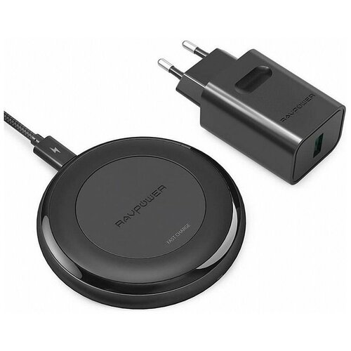 Беспроводное зарядное устройство RavPower Wireless Fast Charging Pad QC 3.0 (RP- PC058) черный
