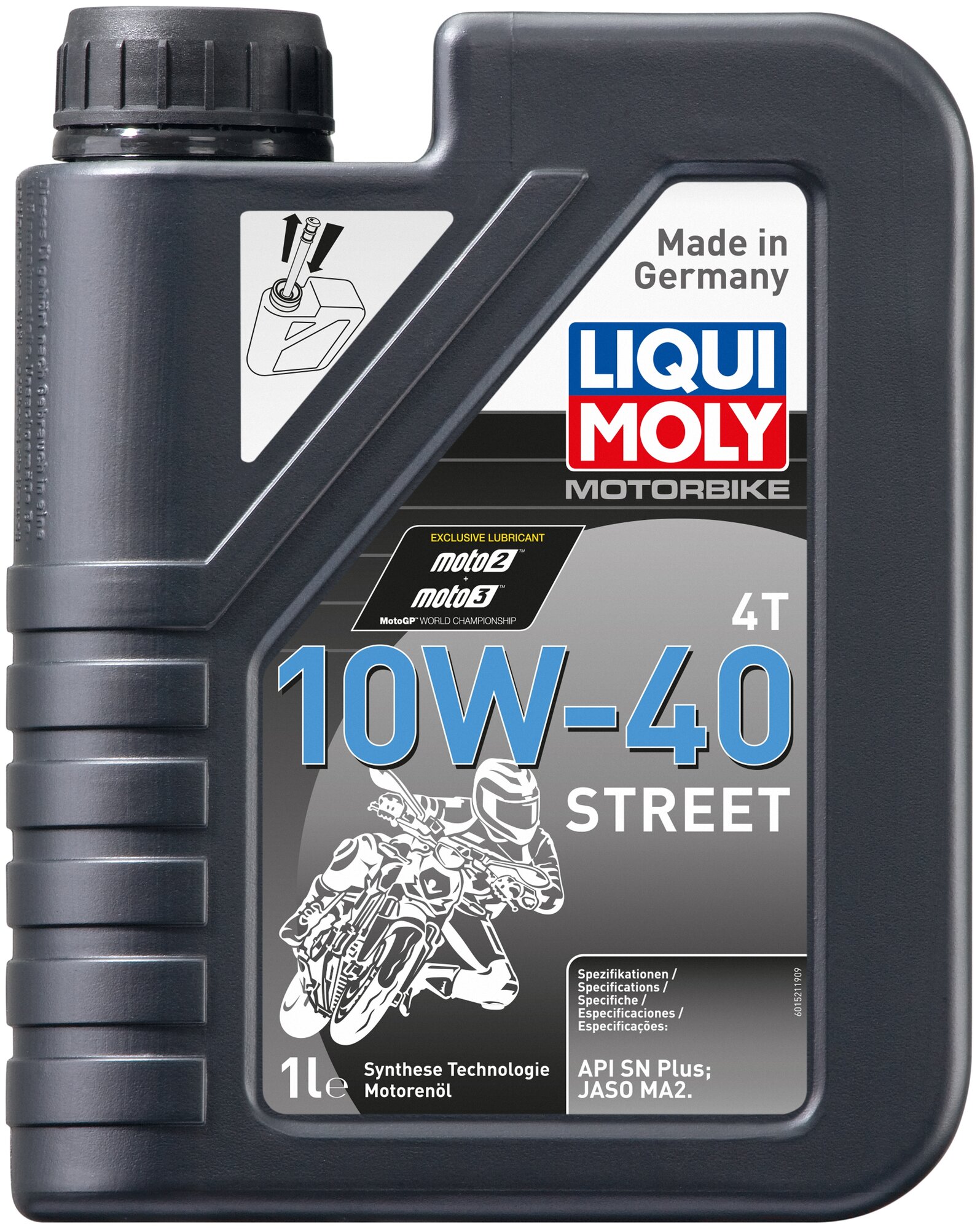 HC-синтетическое моторное масло LIQUI MOLY Motorbike 4T 10W-40 Street