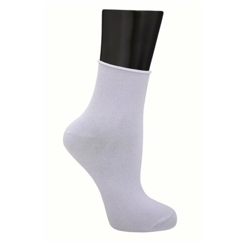 Женские носки ГРАНД средние, ослабленная резинка, 5 пар, размер 23-25, белый