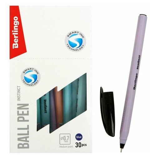 Ручка шариковая Berlingo Instinct, 0,7мм, синяя, корпус микс