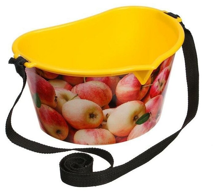 Ёмкость для сбора ягод, 3 л, «Яблочки», жёлтая - фотография № 1