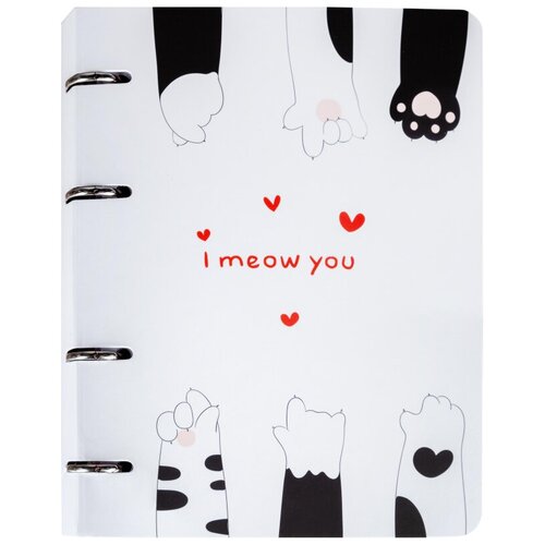 Тетрадь общая А5 120л клетка, кольца(смен. блок) Cats TSB5-120CT