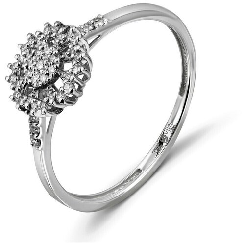 фото 59111 кольцо русские самоцветы кольцо с бриллиантами из белого золота 585 пробы "frost",16,5 размер