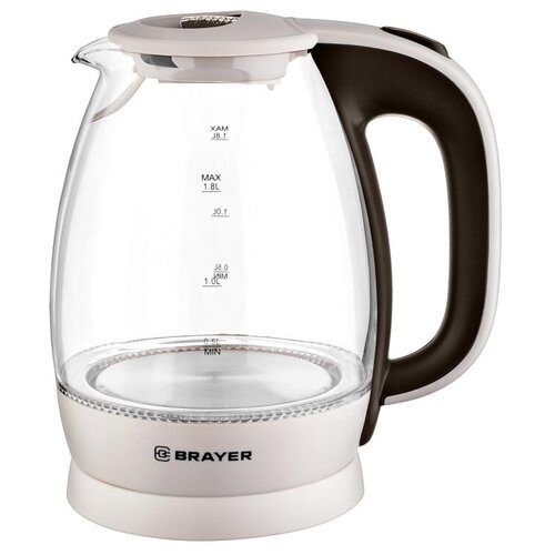 Чайник электрический BRAYER BR1045BN 2200 Вт 18 л высококач Стекло 1 шт 340400₽