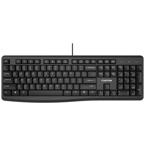 Проводная клавиатура Canyon CNE-CKEY5-RU, черный клавиатура мышь canyon cne cset4 ru usb черный cne cset4 ru
