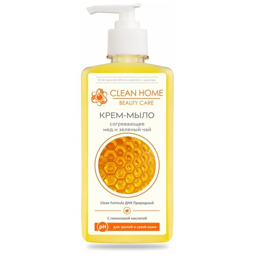 Clean Home Крем-мыло Beauty care Мед и зеленый чай, 350 мл, 350 г