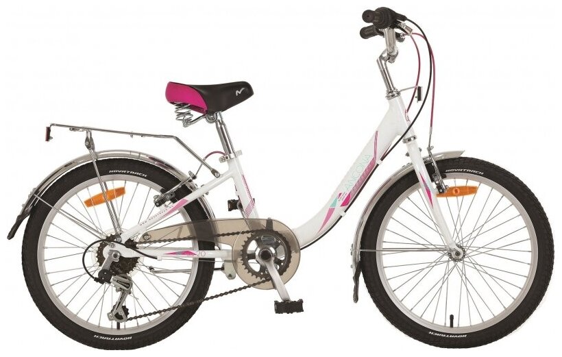 фото Велосипед 20 Novatrack ANCONA (6-ск.) (ALU рама) белый WT9