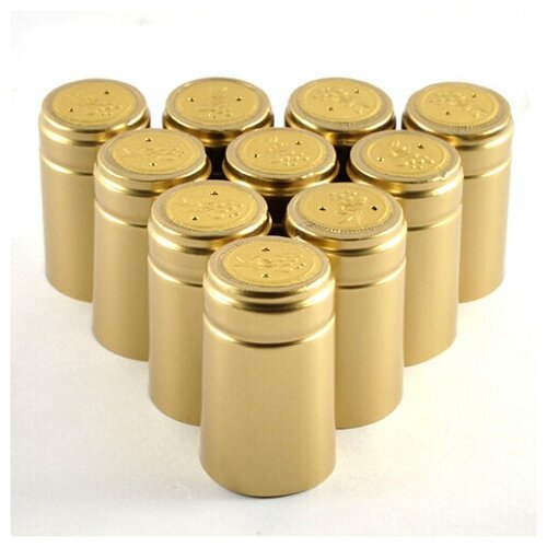 Термоколпачки 31/55, золото глянец, 100 шт