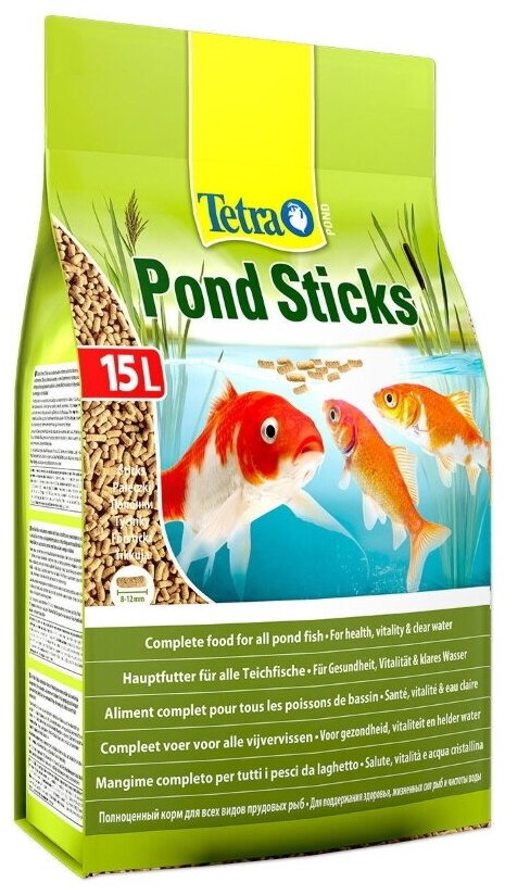 Tetra Pond Sticks корм для прудовых рыб в палочках, 15 л - фотография № 5