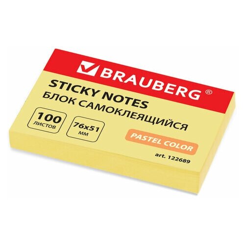 Блок Unitype самоклеящийся (стикеры) BRAUBERG - (24 шт)