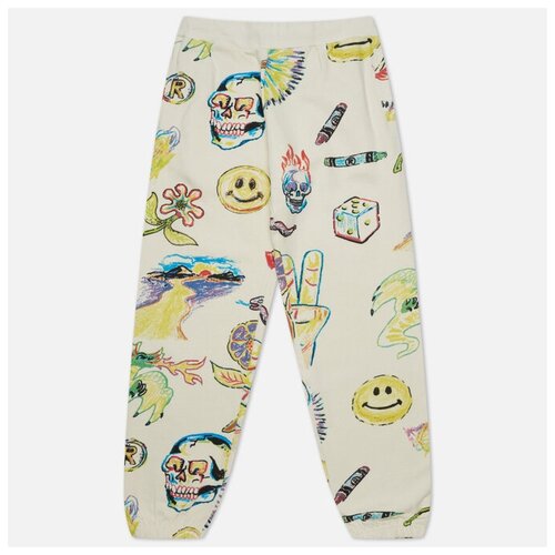 фото Мужские брюки market coloring book all over print бежевый , размер xl