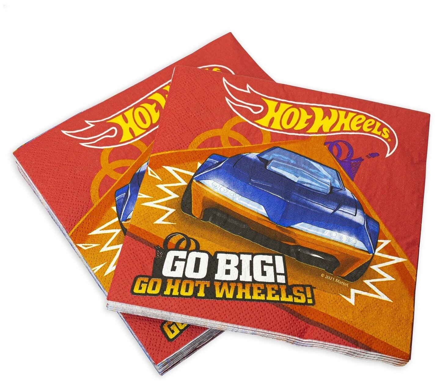 Салфетки бумажные ND Play Hot Wheels, трехслойные, 33х33 см, 20 шт (292794) - фотография № 14