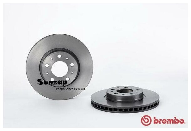 BREMBO 09556821 09.5568.21_диск тормозной передний! с покрытием\ Volvo 850/960/V70/V90 2.0-2.9i/2.4/2.5TDi 94-05