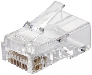 Коннектор RJ45 для витой пары разъём RJ-45 штекер TP-8P8C UTP CAT5e Ripo 20 шт в упаковке 003-400001/20