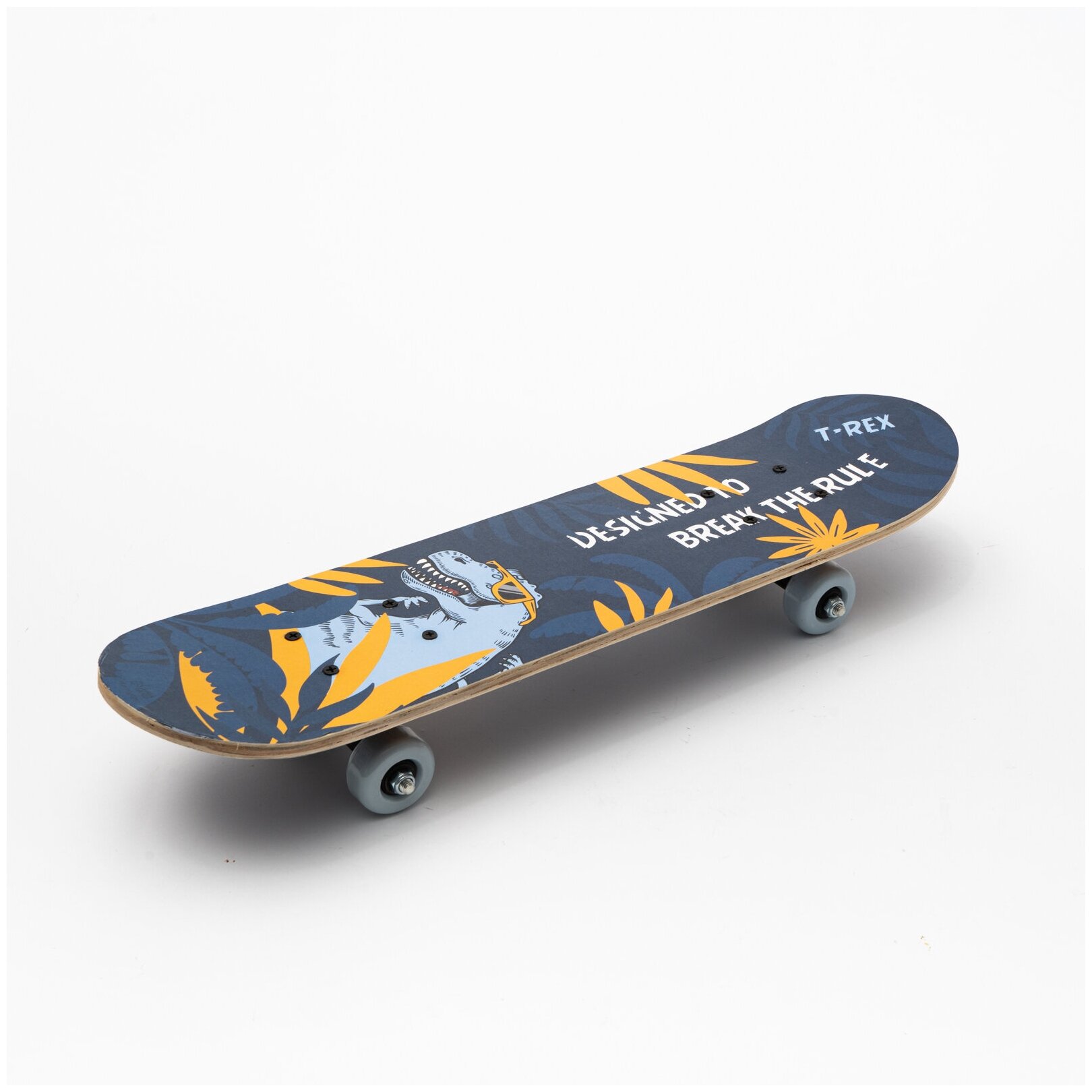 Скейтборд подростковый "T-REX" 62 х 16 см, колеса PVC 50 мм, пластиковая подвеска