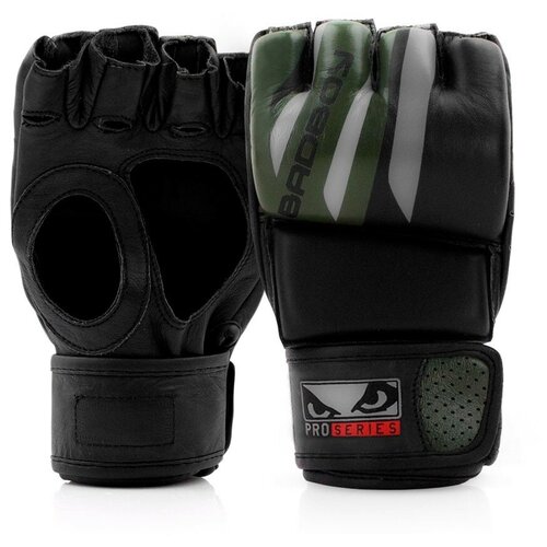 Перчатки для ММА Bad Boy Pro Series Advanced MMA Gloves-Black/Green 2XL перчатки для мма соревновательные deluxe pro mma gloves красные xl