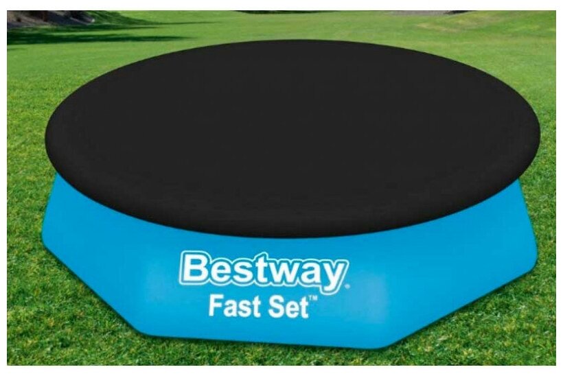 Тент для бассейнов с надувным бортом Bestway 58032 Fast Set 244 см (d 280 см)