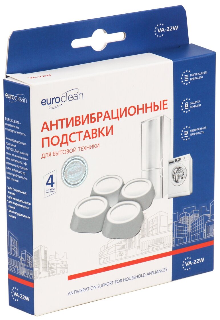 Антивибрационные подставки Euroclean VA-22W, белые - фотография № 3