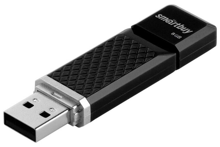 Комплект 30 штук, Флеш-память Smartbuy UFD 8GB Quartz series Black (SB8GBQZ-K)