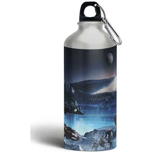 Бутылка спортивная, туристическая фляга, 500мл с карабином Destiny бутылка спортивная туристическая фляга 500мл с карабином clash royale 8