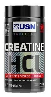 USN Creatine HCL Креатина гидрохлорид, капсулы по 928 мг, 100 капсул