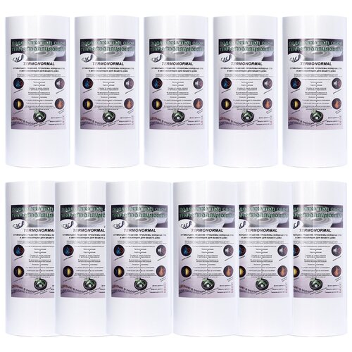 Теплоизолирующие обои Termonormal, 4 мм / Теплоизоляционный материал белого цвета / Утеплитель и звукоизоляция для стен / Утеплитель