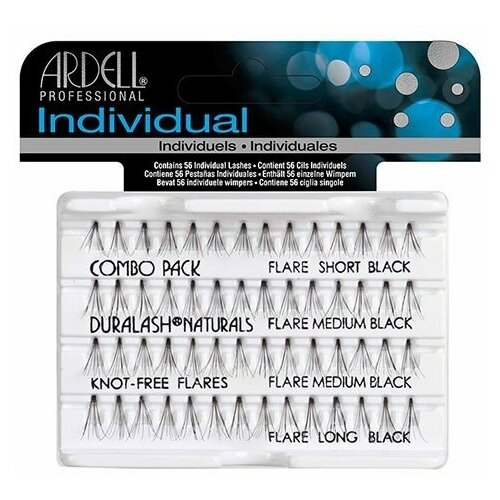 rdell Duralash Naturals Knot-Free Flairs Combo Pack Black Пучки ресниц безузелковые комбинированные