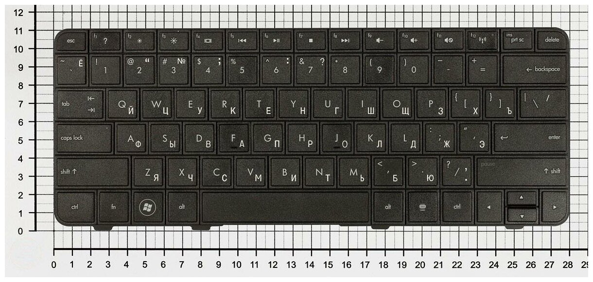 Клавиатура для ноутбука HP Compaq V110326AK1 черная