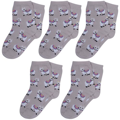 фото Комплект из 5 пар детских носков rusocks (орудьевский трикотаж) рис. 02, кремовые, размер 16-18