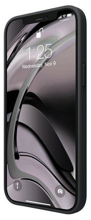 Elago для iPhone 12 Pro Max (6.7) чехол Soft silicone case (Liquid) Black