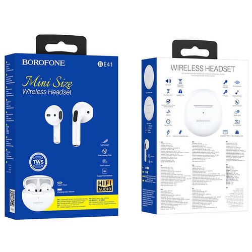 Borofone BE41 Felice TWS White 6931474745743 228800₽