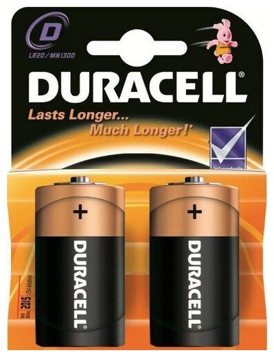 Duracell Элемент питания алкалиновый LR MN 1300/LR20 BP-2 (блист2) Duracell Б0014055