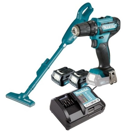 Набор инструментов Makita (DF333DZ, CL106FDZ, 2xBL1016, DC10WD) CLX226X1 CXT