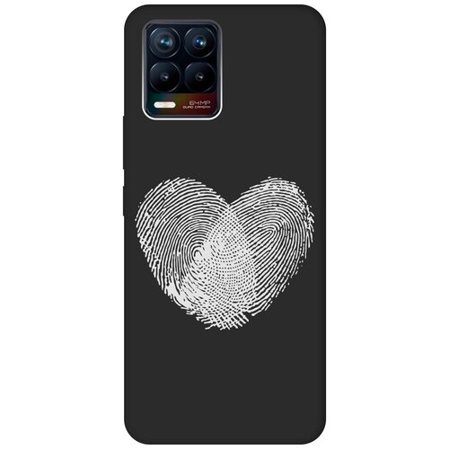 Матовый чехол Lovely Fingerprints W для Realme 8 / 8 Pro / Рилми 8 / 8 Про с 3D эффектом черный матовый чехол snowboarding w для realme 8 8 pro рилми 8 8 про с 3d эффектом черный