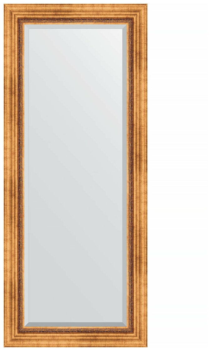 Зеркало с фацетом в багетной раме поворотное Evoform Exclusive 61x146 см римское золото 88 мм (BY 3542)
