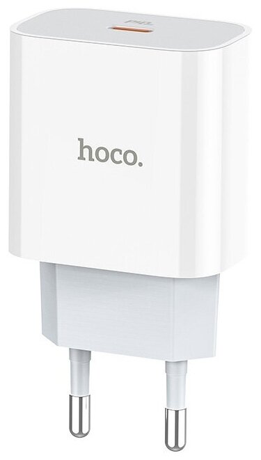 Сетевое зарядное устройство быстрое PD 3.0+QC 3.0 USB Type-C Hoco C76A Plus - Белое