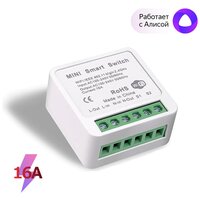 Умное Wi-Fi реле Mini Smart Switch Tuya Aubess 16A - работает с Яндекс Алисой